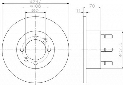 HELLA PAGID 8dd355103261 -  Тормозной диск